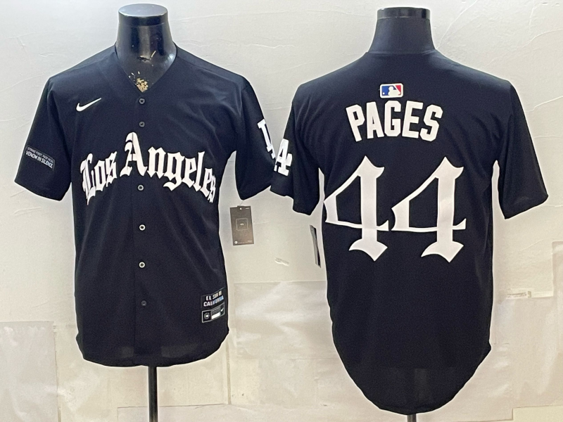 Men Los Angeles Dodgers #44 Pages black Game 2026 Nike MLB Jersey 05210412
